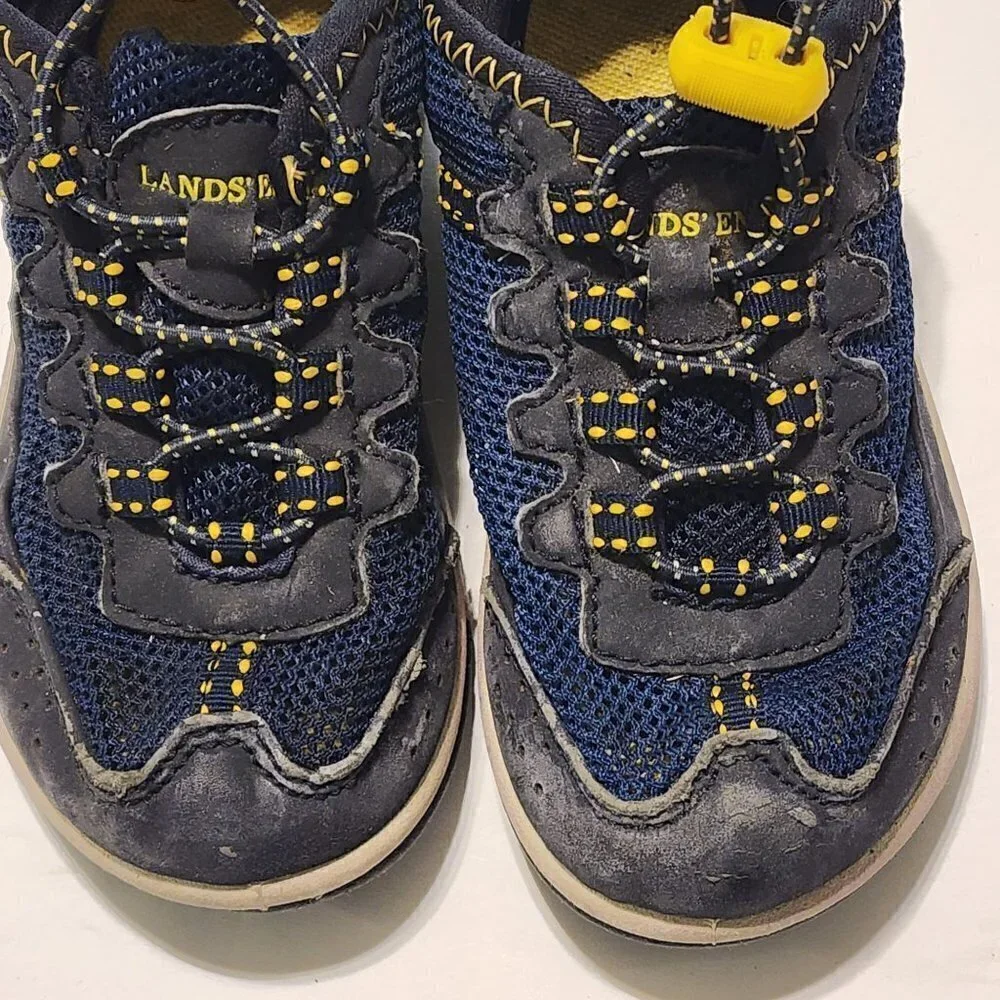 Lands End toddler hiking / water sandals shoes  size 7 M Blue Yellow Mesh